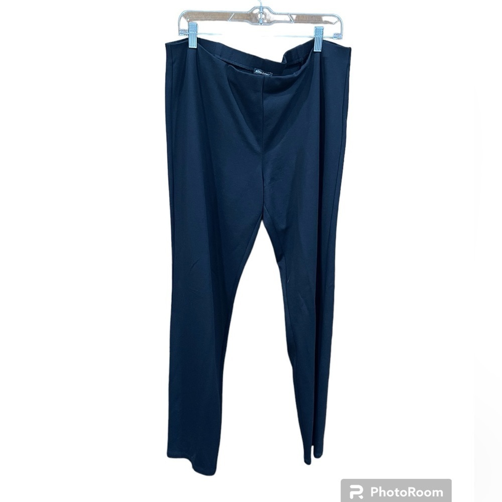 Eileen Fisher Black Loose Stretchy Fit Pants XL
